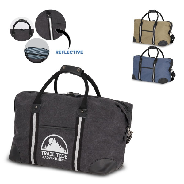 Gerecycled katoenen canvas weekendtas Harper