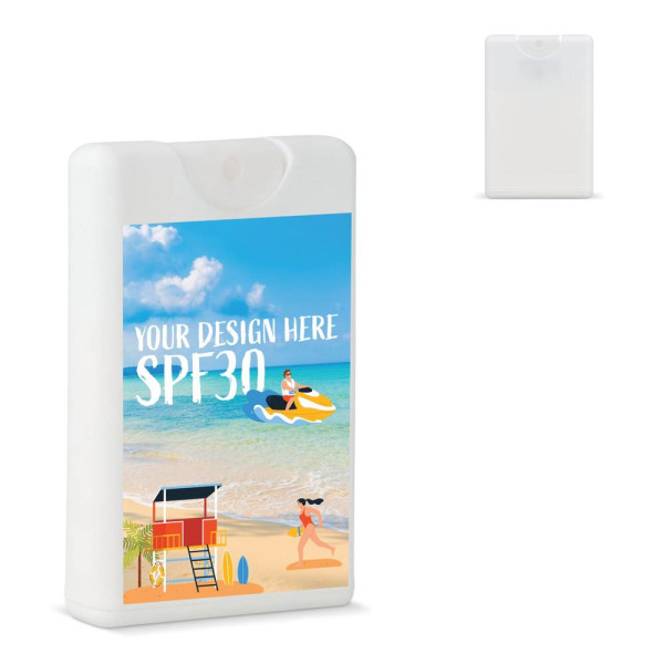 Creditcard Zonnebrandspray SPF30 Gerecycled Materiaal