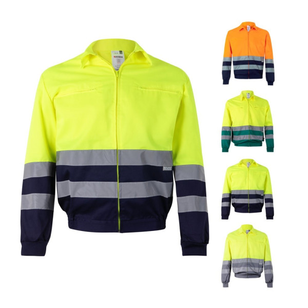 VL NEPTUNE LARGE. Tweekleurig twill jack (210g/m²) van polyester (80%) en katoen (20%)