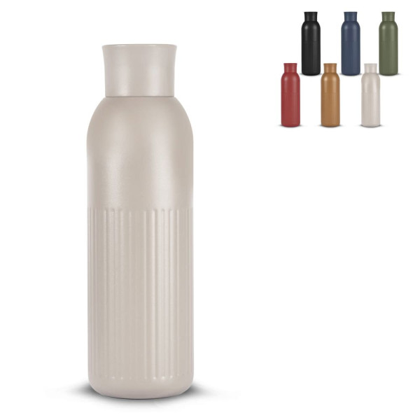 Sagaform Tekla Push stalen fles met druk dop gerecycled) 500 ml