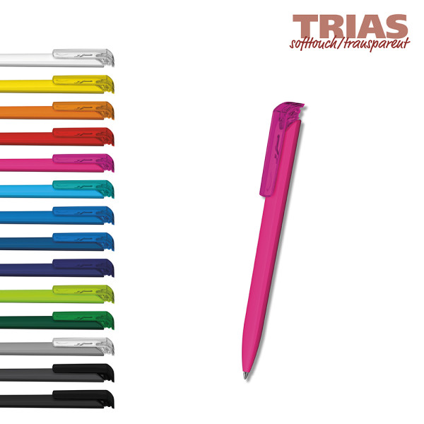 Klio-Eterna - Trias softtouch/transparent - Drukknop-balpen