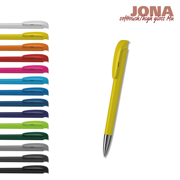 Klio-Eterna - Jona softtouch/high gloss Mn - Drukknop-balpen