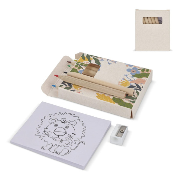 8-delige kleurset in gerecyclede melkpakdoos