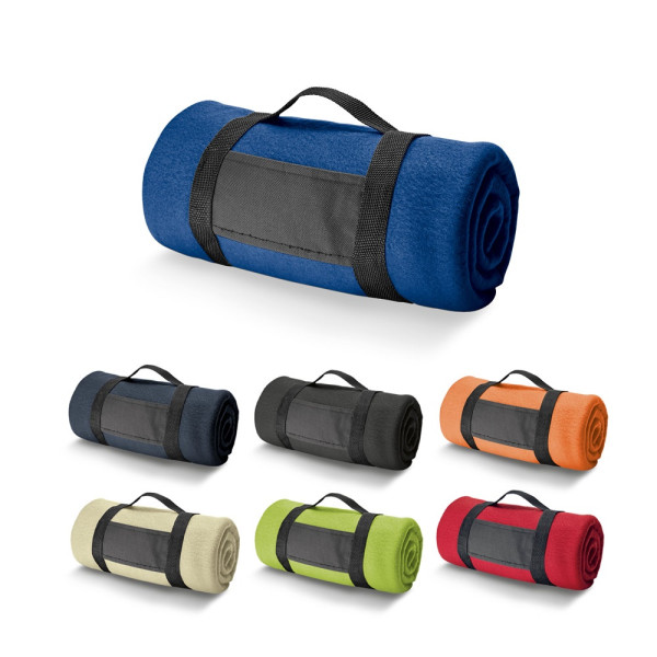 THORPE. Fleece deken met afneembare handgreep (180 g/m²)