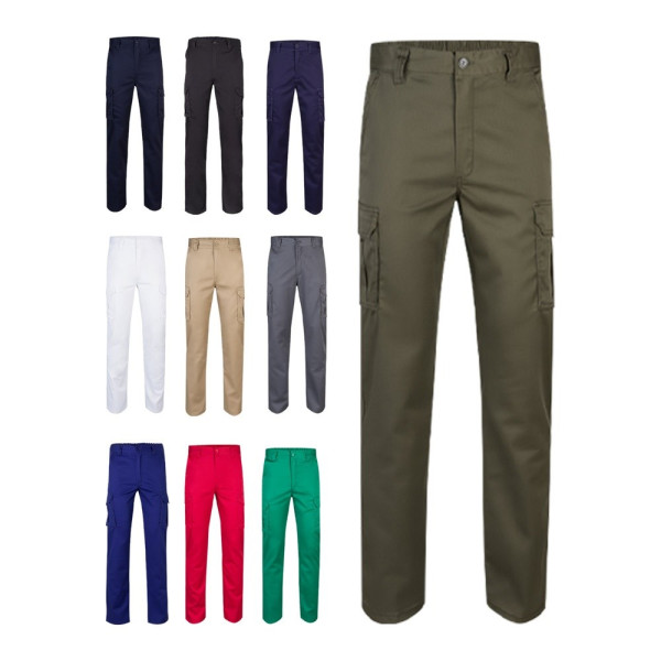 VL LUGH. Stretch broek met meerdere zakken (240 g/m²) van katoen (46%), EME (38%) en polyester (16%)