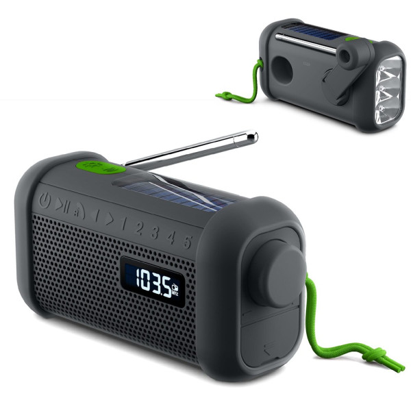 MH-08 | Muse Noodradio Bluetooth speaker met solar en opwindmechanisme