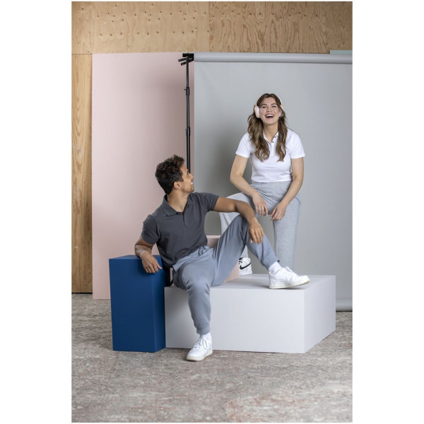 Graphite herenpolo met korte mouwen biologisch textiel